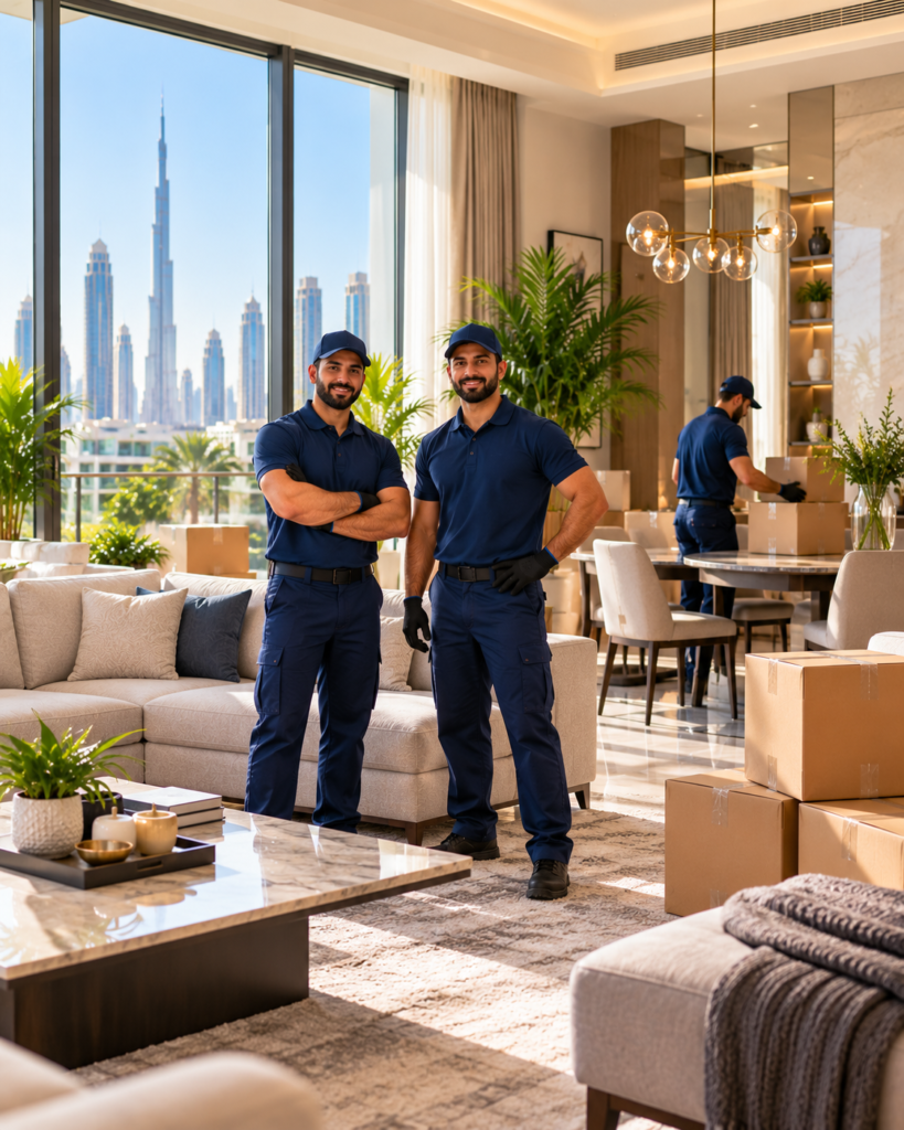 Completed furniture relocation by professional moving team