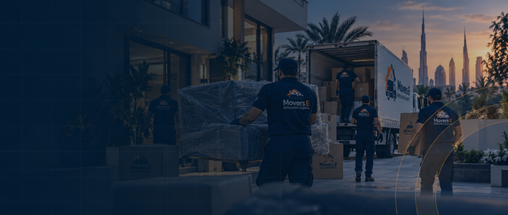Professional residential movers completing a home relocation