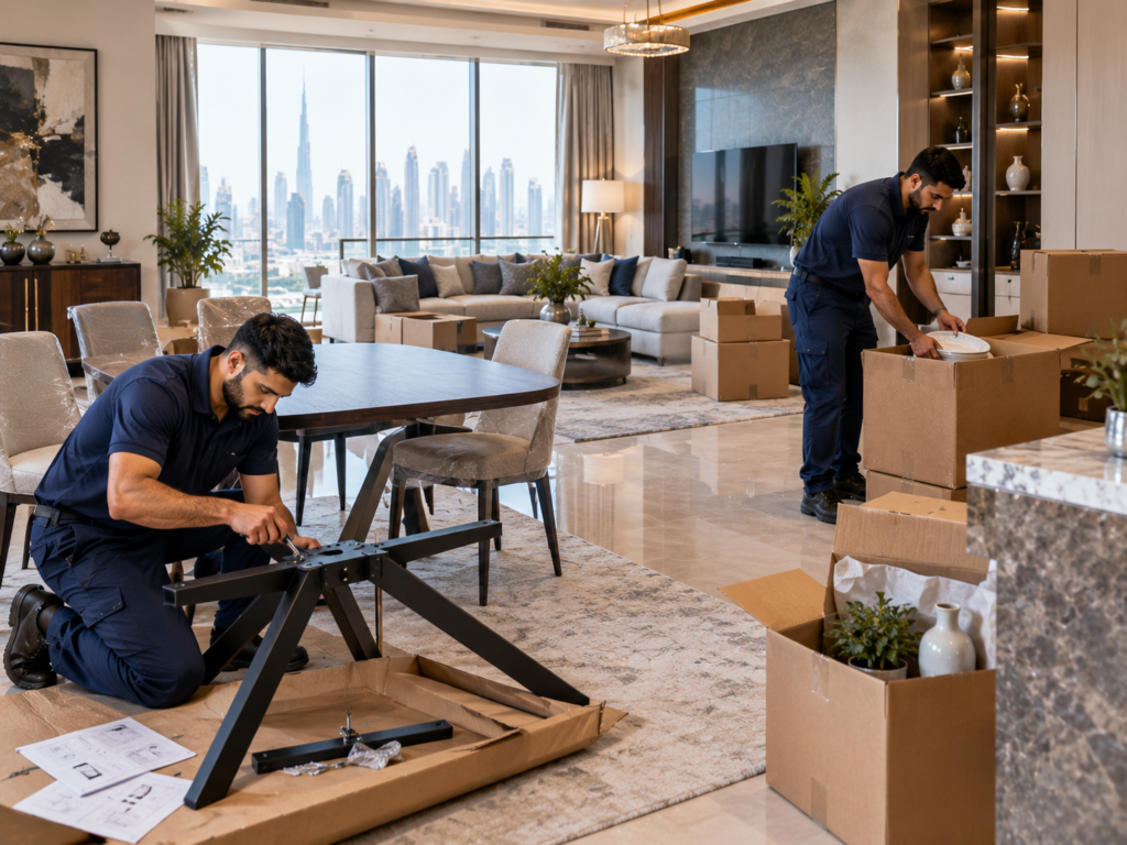 Secure international moving transportation service