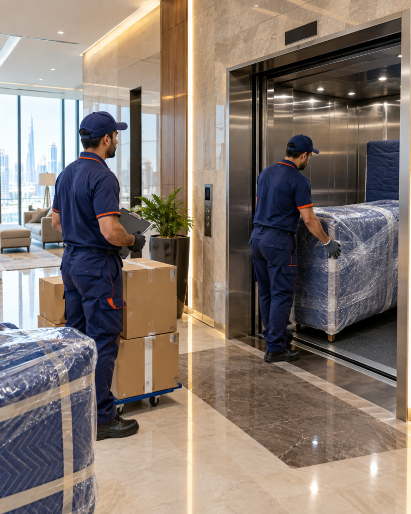 Apartment elevator moving service