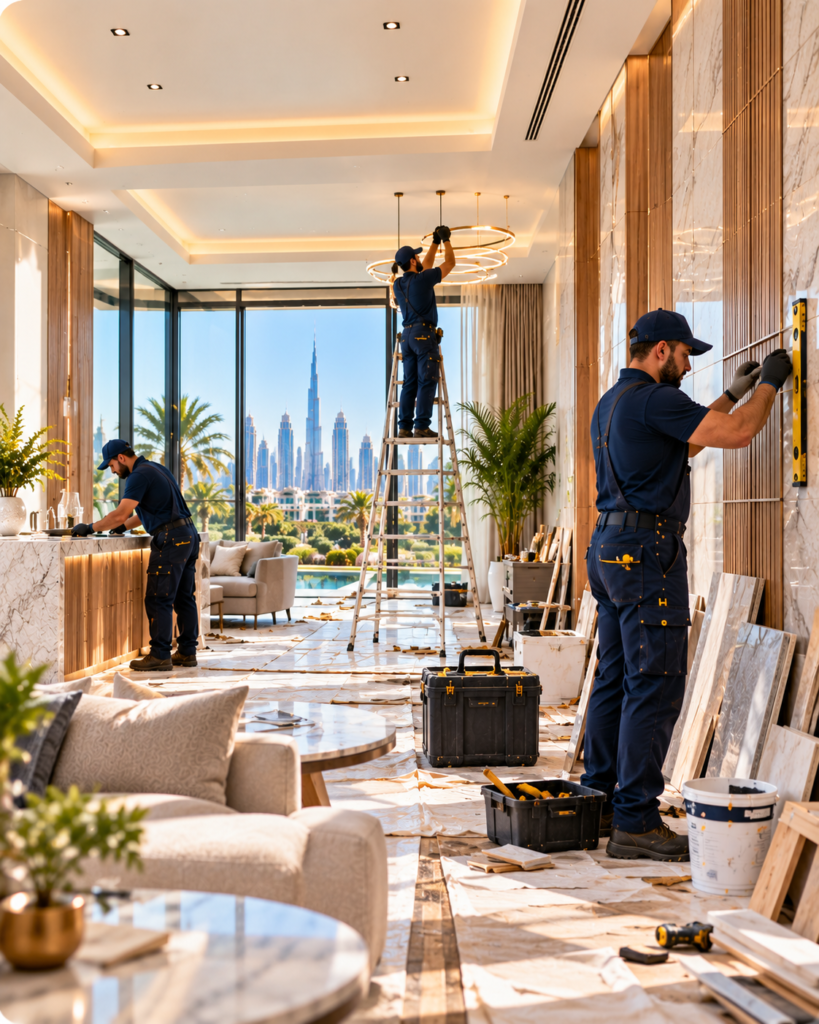 Luxury villa renovation and interior transformation in Dubai